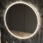 Excellent Corido lustro 80x80 cm okrągłe z oświetleniem z matą grzewczą z ramą miedź szczotkowana DOEX.CO080.CB zdj.4