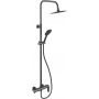 Excellent Clever 2.0 zestaw prysznicowy ścienny z deszczownicą grafitowy AREX.4181AB zdj.1