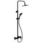 Excellent Clever 2.0 zestaw prysznicowy ścienny z deszczownicą czarny AREX4181BS zdj.1