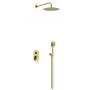 Excellent Clever 2.0 zestaw prysznicowy podtynkowy z deszczownicą złoty szczotkowany AREX.SET4145GB zdj.1