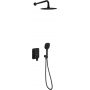 Excellent Clever 2.0 zestaw prysznicowy podtynkowy z deszczownicą czarny AREX.SET.4147BS zdj.1