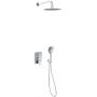 Excellent Clever 2.0 zestaw wannowo-prysznicowy podtynkowy z deszczownicą chrom AREX.SET.4147CR zdj.1