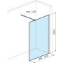 Excellent Vidoq ścianka prysznicowa walk-in 100 cm chrom połysk/szkło przezroczyste KAEX.1506.1000.LP.CR zdj.4