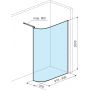 Excellent Vidoq ścianka prysznicowa walk-in 93 cm miedź szczotkowana/szkło przezroczyste KAEX.1507.930.LP.CB zdj.2