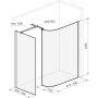 Excellent Vidoq ścianka prysznicowa walk-in 93 cm chrom połysk/szkło przezroczyste KAEX.1507.930.LP.CR zdj.5