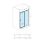 Excellent Rols drzwi prysznicowe 140 cm wnękowe szkło przezroczyste KAEX.2612.1400.LP1/2/KAEX.2612.1400.LP2/2 zdj.2