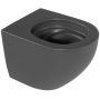 Excellent Luqa miska WC wisząca bez kołnierza spłukiwanie wirowe czarny mat CEAC.6403.480.BLM zdj.1