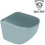 Excellent Luqa miska WC wisząca bez kołnierza spłukiwanie wirowe mint blue mat CEAC.6403.480.MBM zdj.3
