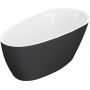 Excellent Olia 2.0 wanna wolnostojąca 160x75 cm owalna biały połysk/czarny mat WAEX.OLI2.16WHBLM zdj.1