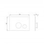 Schwab Futura przycisk spłukujący do WC tworzywo białe/metal 634850 zdj.2