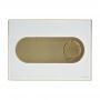 Schwab Circle przycisk spłukujący do WC szkło białe/metal złoty 675040 zdj.1
