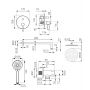 FDesign Zaffiro zestaw prysznicowy podtynkowy z deszczownicą różowe złoto/czarny mat FD1-ZFR-7PSET1-25 zdj.2