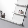 Domtech Basic lustro łazienkowe 80x50 cm z półkami biały 4O-N54V-XEHK zdj.4