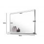 Domtech Basic lustro łazienkowe 60x50 cm z półką biały KX-K4IW-LQOD zdj.2