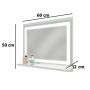 Domtech LED_in lustro łazienkowe 60x50 cm z oświetleniem biały LEDin.50x60.1P.BIA zdj.2