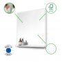 Domtech Basic lustro łazienkowe 70x60 cm z półką biały LU_60X70_B_1P zdj.3