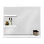 Domtech Lux lustro łazienkowe 60x50 cm z półkami lewe biały LUX.3P.L.50x60.BIA zdj.3