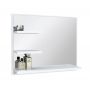 Domtech Lux lustro łazienkowe 60x50 cm z półkami lewe biały LUX.3P.L.50x60.BIA zdj.5
