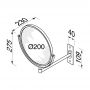 Geesa Mirror lusterko kosmetyczne 20 cm okrągłe do golenia czarne 911085-06 zdj.2