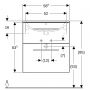 Geberit Selnova Square umywalka z szafką 60 cm białą 501.236.00.1 zdj.4
