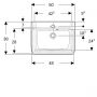Geberit Selnova Square umywalka z szafką 50 cm orzech 504.130.JR.1 zdj.5