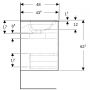 Geberit Selnova Square umywalka z szafką 55 cm białą 504.137.00.1 zdj.4