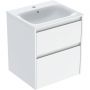 Geberit Selnova Square umywalka z szafką 55 cm białą 504.137.01.1 zdj.1