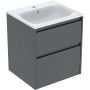 Geberit Selnova Square umywalka z szafką 55 cm lava 504137JK1 zdj.1