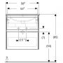 Geberit Selnova Square umywalka z szafką 60 cm dąb 504.138.PS.1 zdj.2