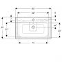 Geberit Selnova Square umywalka z szafką 80 cm lava 504.139.JK.1 zdj.5