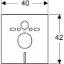 Geberit Duofix Basic stelaż podtynkowy z uszczelką i miską WC Selnova Square Rimfree z deską wolnoopadającą 118.344.00.2 zdj.6