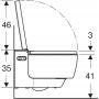 Geberit AquaClean Mera toaleta myjąca wisząca bez kołnierza ze spłukiwaniem wirowym biała 146.200.11.1 zdj.4