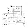 Geberit One miska WC wisząca bez kołnierza spłukiwanie wirowe z deską wolnoopadającą biały 500.201.01.1 zdj.4