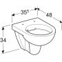 Geberit Selnova Compact miska WC wisząca Rimfree biała 500.349.01.1 zdj.5
