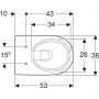 Geberit Selnova Premium miska WC wisząca bez kołnierza biały 501.545.01.1 zdj.4