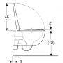 Zestaw Geberit Duofix Delta stelaż podtynkowy WC z miską Selnova Premium bez kołnierza i deską wolnoopadającą (111170002, 502793001) zdj.7