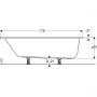 Geberit Perfect wanna prostokątna 170x75 cm biała 554.073.01.1 zdj.3