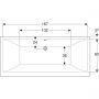 Geberit Selnova Square wanna prostokątna 180x80 cm biała 554.387.01.1 zdj.2