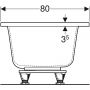 Geberit Selnova Square wanna prostokątna 180x80 cm biała 554.387.01.1 zdj.3