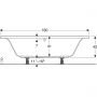 Geberit Selnova Square wanna prostokątna 180x80 cm biała 554.387.01.1 zdj.4