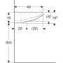 Geberit Paracelsus umywalka 64x49 cm ścienna dla niepełnosprawnych biała 251060000 zdj.3