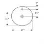 Geberit Variform umywalka 50x45 cm wpuszczana owalna biała 500.712.01.2 zdj.3