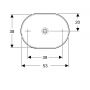Geberit Variform umywalka 55x40 cm nablatowa owalna biała 500.774.01.2 zdj.2