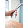 Zestaw Grohe K700 zlewozmywak 56x51 cm czarny granit z baterią kuchenną Zedra chrom (31651AP0, 32294002) zdj.13