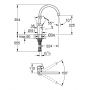 Zestaw Grohe K400 zlewozmywak 78x50 cm czarny granit z baterią kuchenną Eurosmart Cosmopolitan (31639AP0, 32843002) zdj.6