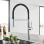 Zestaw Grohe K700 zlewozmywak 53,3x45,7 cm czarny granit z baterią kuchenną Essence chrom/czarny (31654AP0, 30294000) zdj.14