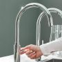 Zestaw Grohe K400 zlewozmywak 78x50 cm czarny granit z baterią kuchenną Grohe Concetto chrom (31639AP0, 31483002) zdj.12