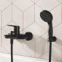 Grohe Vitalio Comfort zestaw prysznicowy ścienny z baterią wannowo-prysznicową czarny mat ( 322782432, 269302431) zdj.7