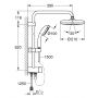 Grohe New Tempesta System 210 zestaw prysznicowy z drążkiem i deszczownicą chrom 26381001 zdj.2