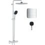 Grohe Vitalio Comfort zestaw prysznicowy ścienny termostatyczny z deszczownicą StarLight Chrome 26696001 zdj.1